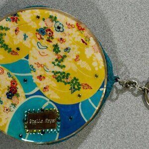 Vintage Rare Stella Page Round Change Purse with/keyRing #1369